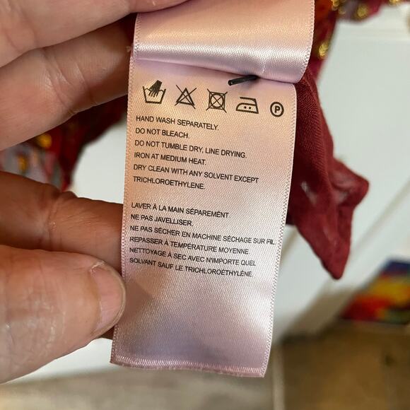 FARM Rio Banana Flowers dress size Large *missing beaded tie* - Picture 9 of 16